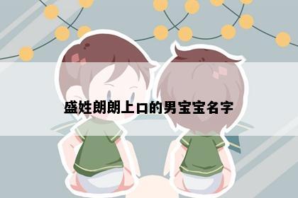 盛姓朗朗上口的男宝宝名字